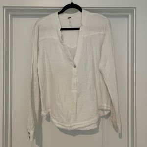 White Free People Long Sleeve Shirt